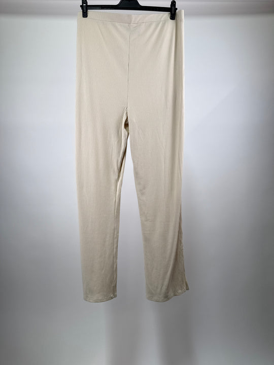 ASOS DESIGN Maternity exclusive over the bump rib culotte trouser in stone