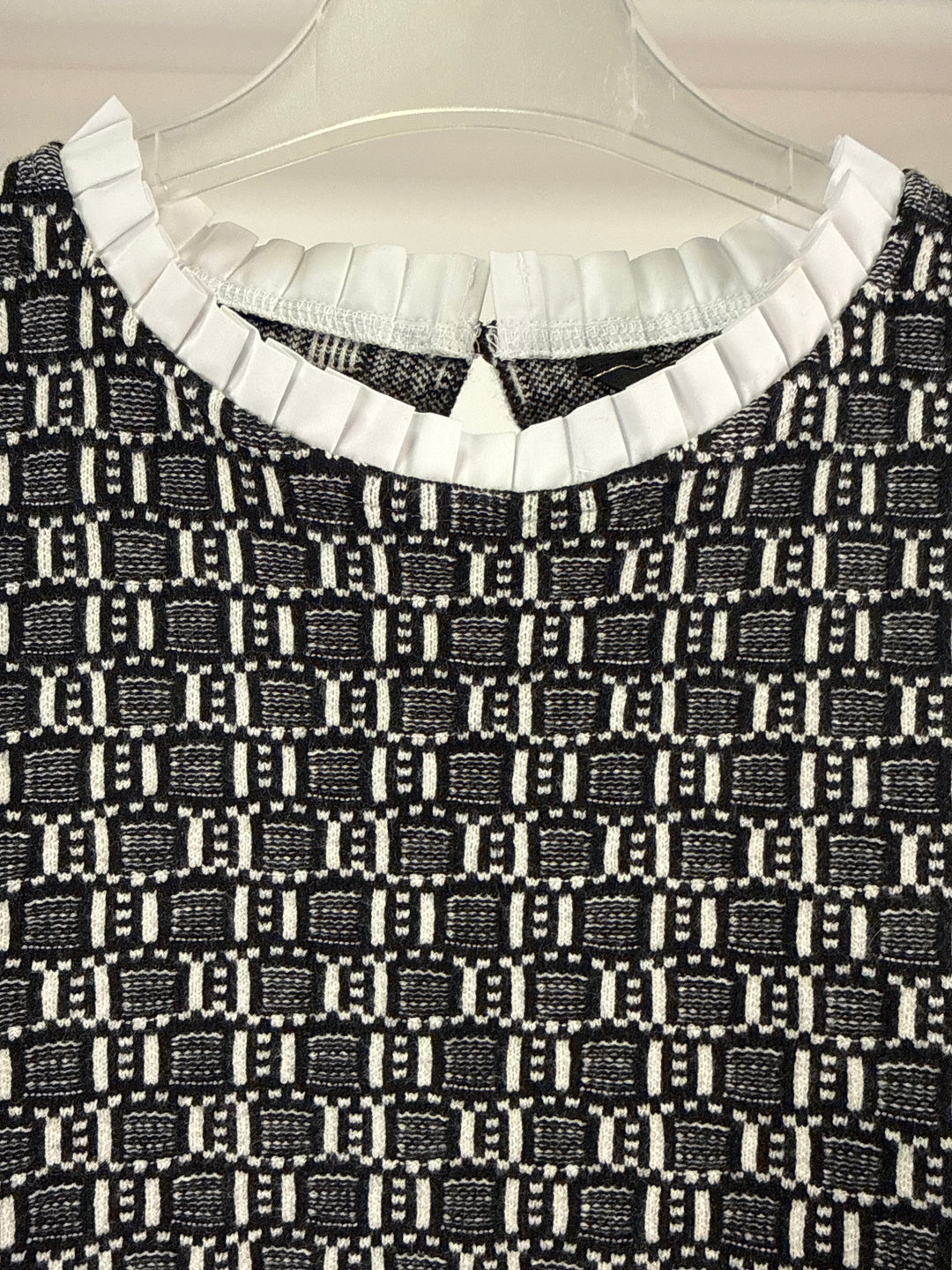 Lipsy knit and woven shirt dress in check