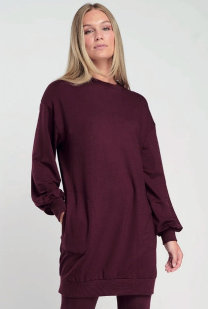 Long sweatshirt plum - 222615 Y
