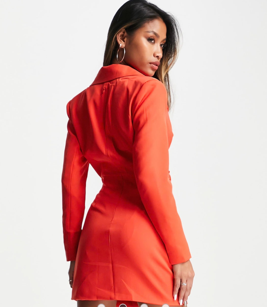 Public Desire wrap blazer mini dress in red