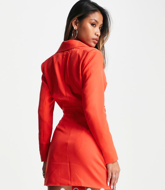 Public Desire wrap blazer mini dress in red