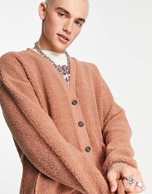 Adpt Oversized Teddy Cardigan