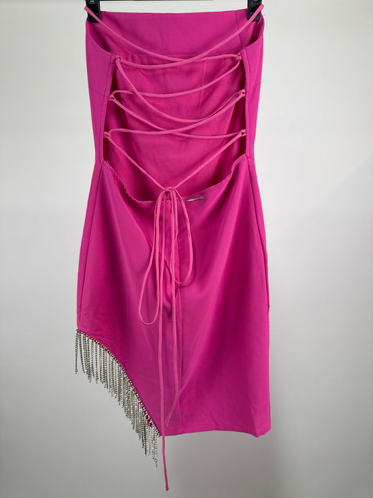 Hellen Batterr Abito Tub Miniklänning med Diamante i Rosa