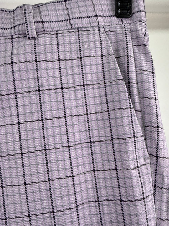 ASOS DESIGN extreme balloon suit trousers in light lilac check