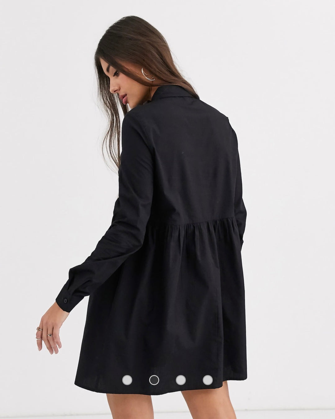 ASOS DESIGN Tail organic cotton  mini smock shirt