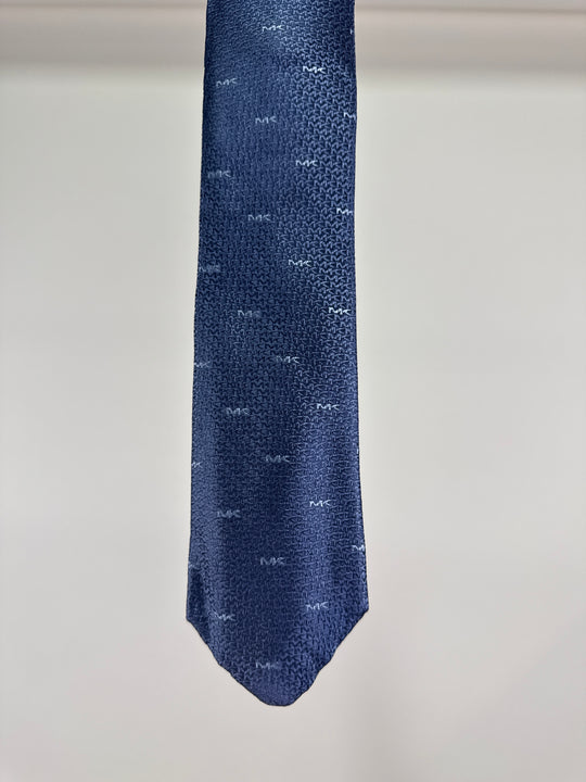 Michael Kors Logo Tie in Slate Blue