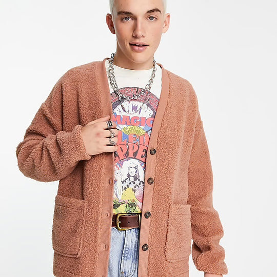 Adpt Oversized Teddy Cardigan