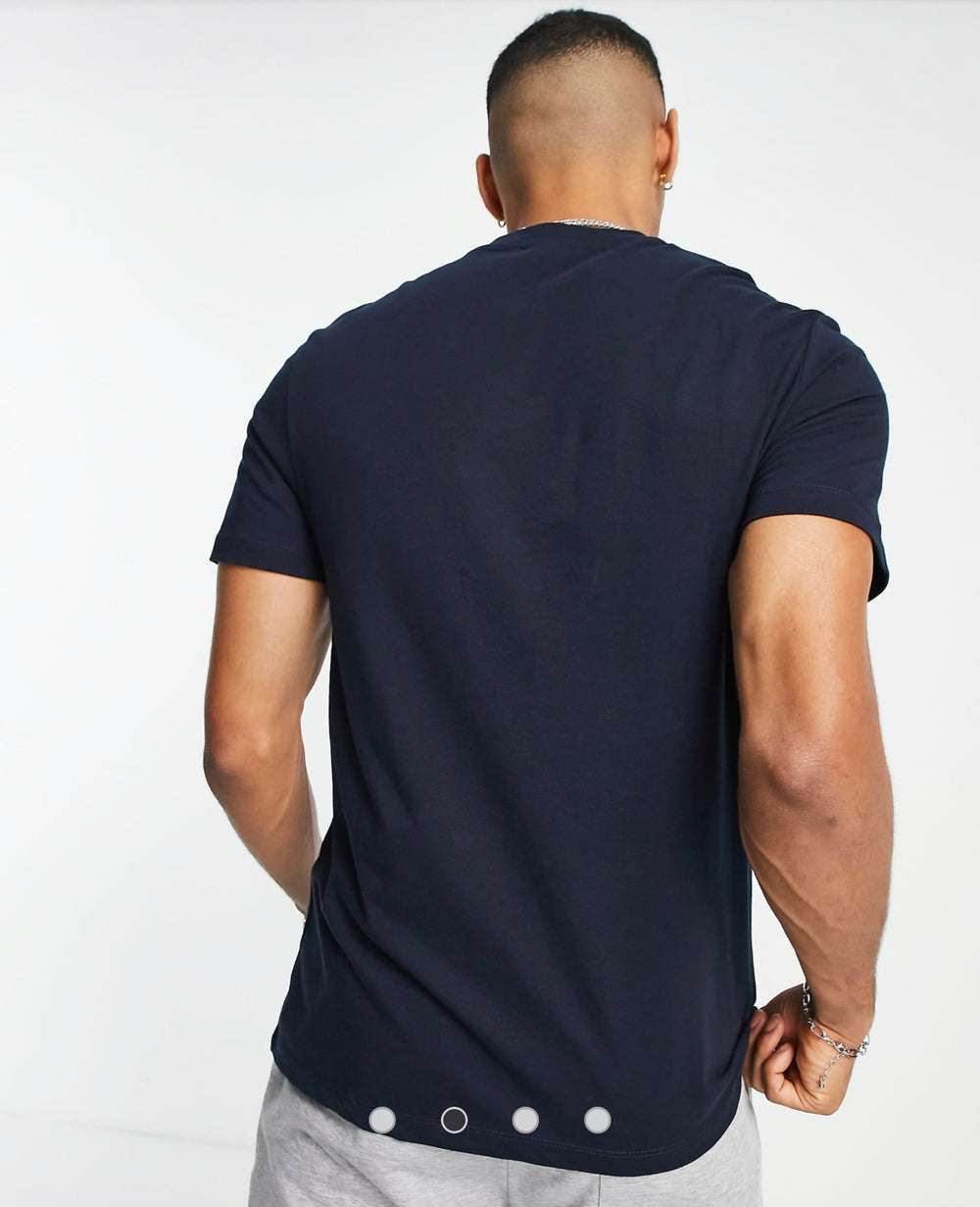 ASOS DESIGN t-shirt with crew neck in navy