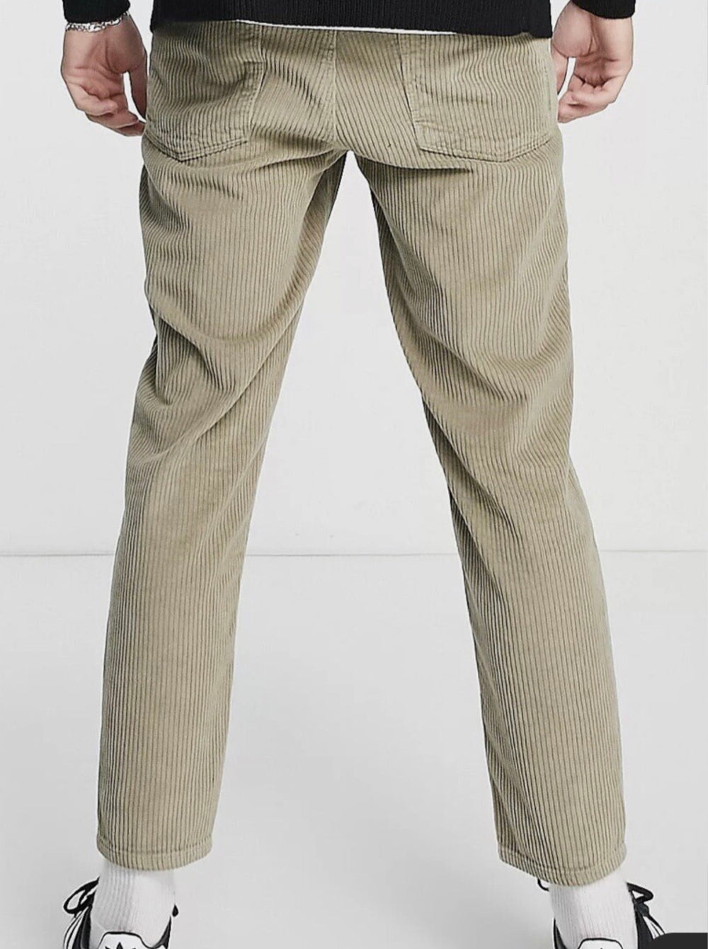 ASOS DESIGN corduroy classic rigid jeans in stone