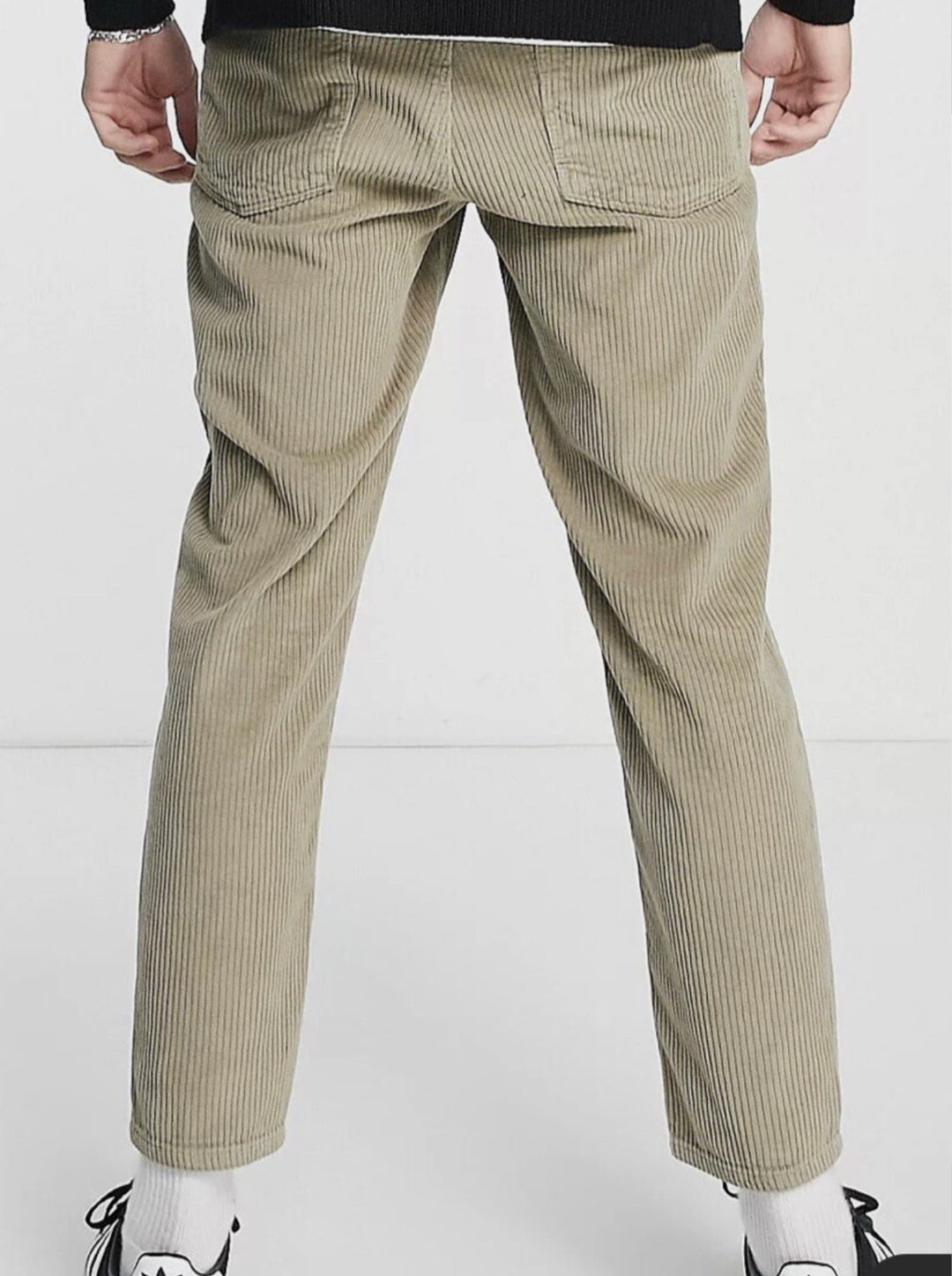 ASOS DESIGN corduroy classic rigid jeans in stone