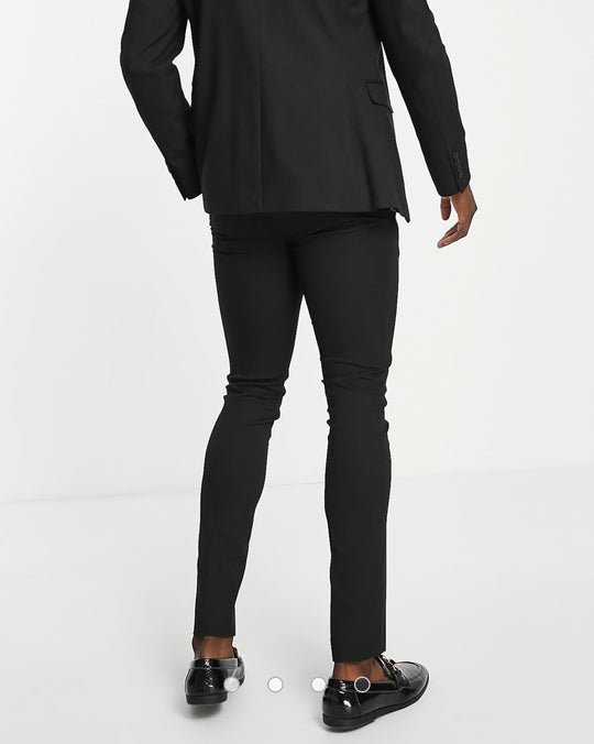 ASOS DESIGN skinny suit trouser in black