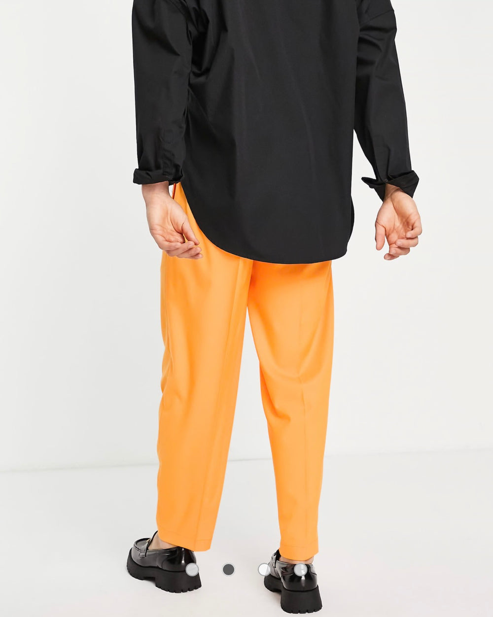 ASOS DESIGN oversized tapered smart trousers in orange
