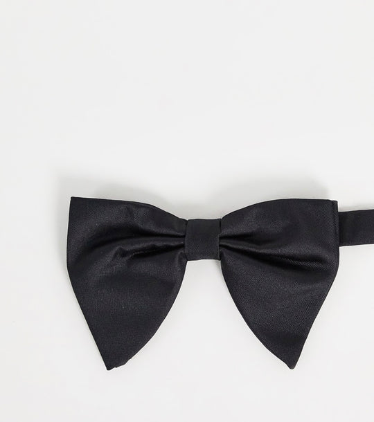 Devils Advocate angel wing bow tie in black