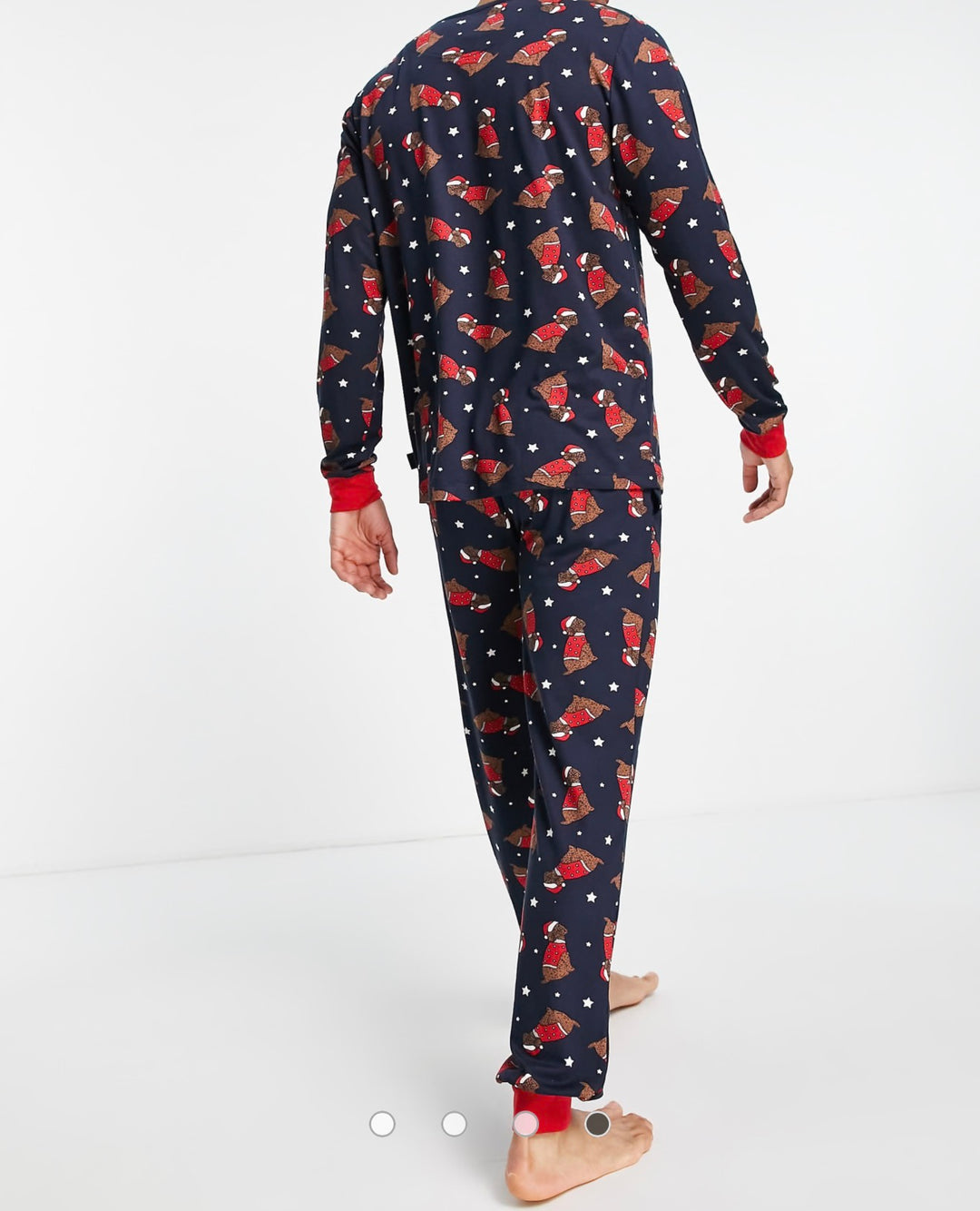 Chelsea Peers Christmas lounge set in cockapoo dog print