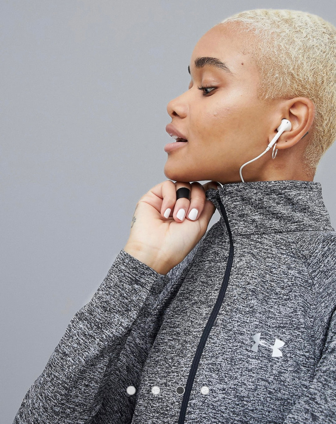 Under Armour Training Tech puolivetoketjullinen pitkähihainen paita, harmaa