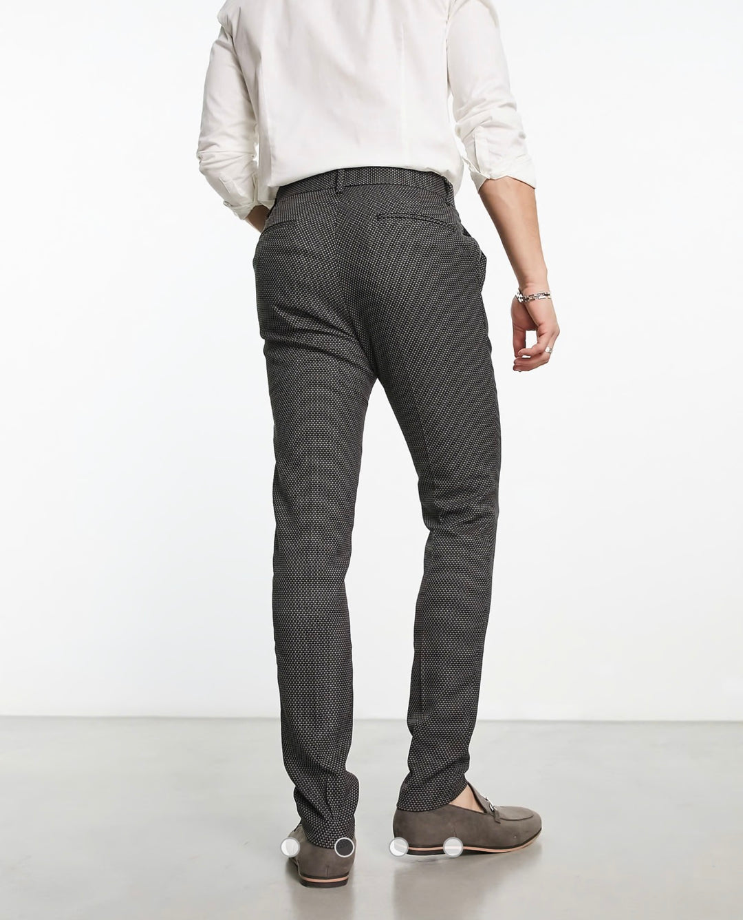 ASOS DESIGN wedding smart skinny trousers with micro texture in grey