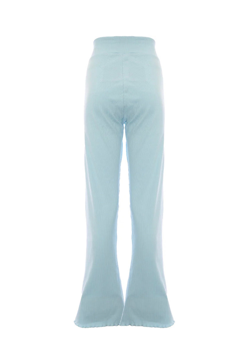 Puma Classics Ribbed Flare Trousers in Baby Blue