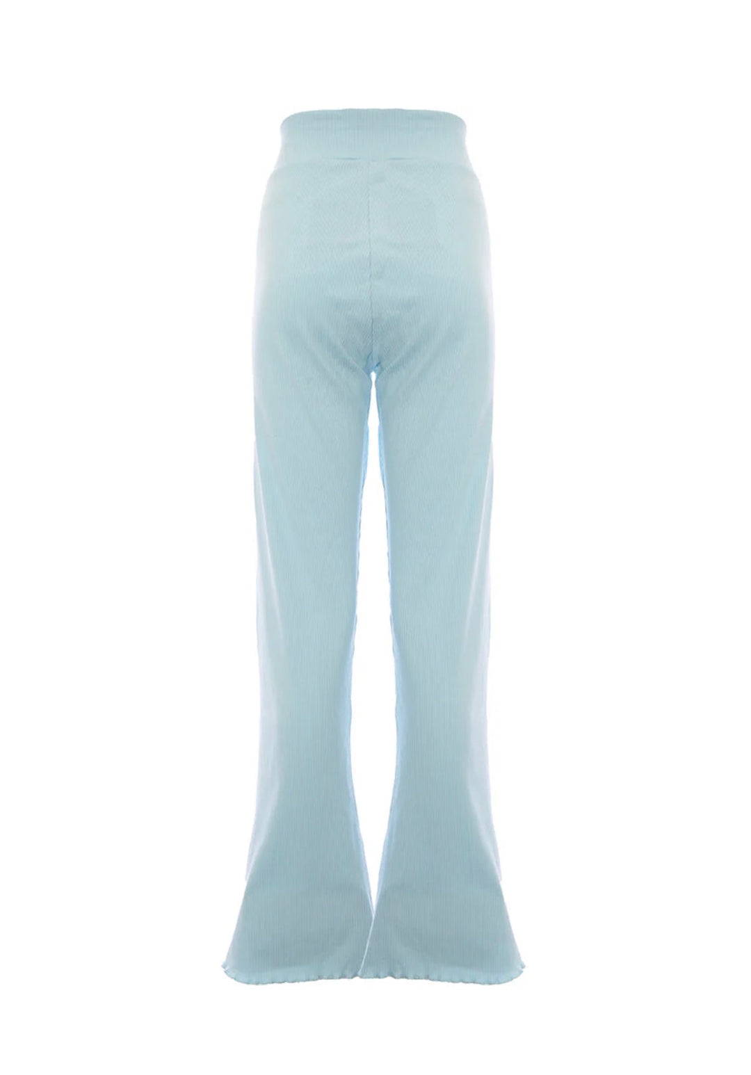 Puma Classics Ribbed Flare Trousers in Baby Blue