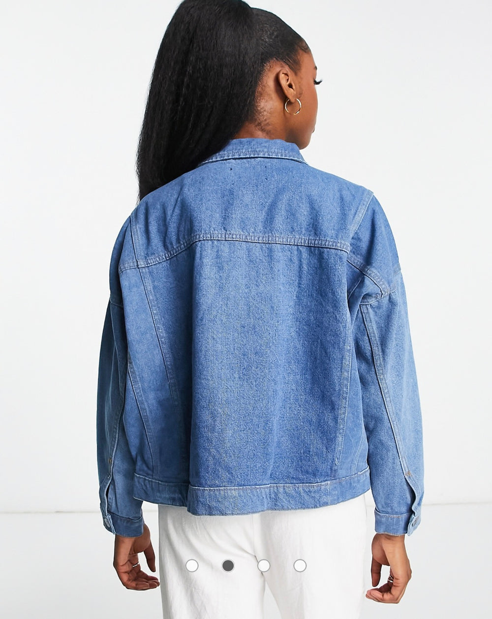Brave Soul tigerlily two tone denim jacket in blue