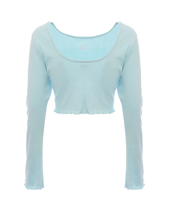 Puma Classic fare sleeve scoop back top in baby blue