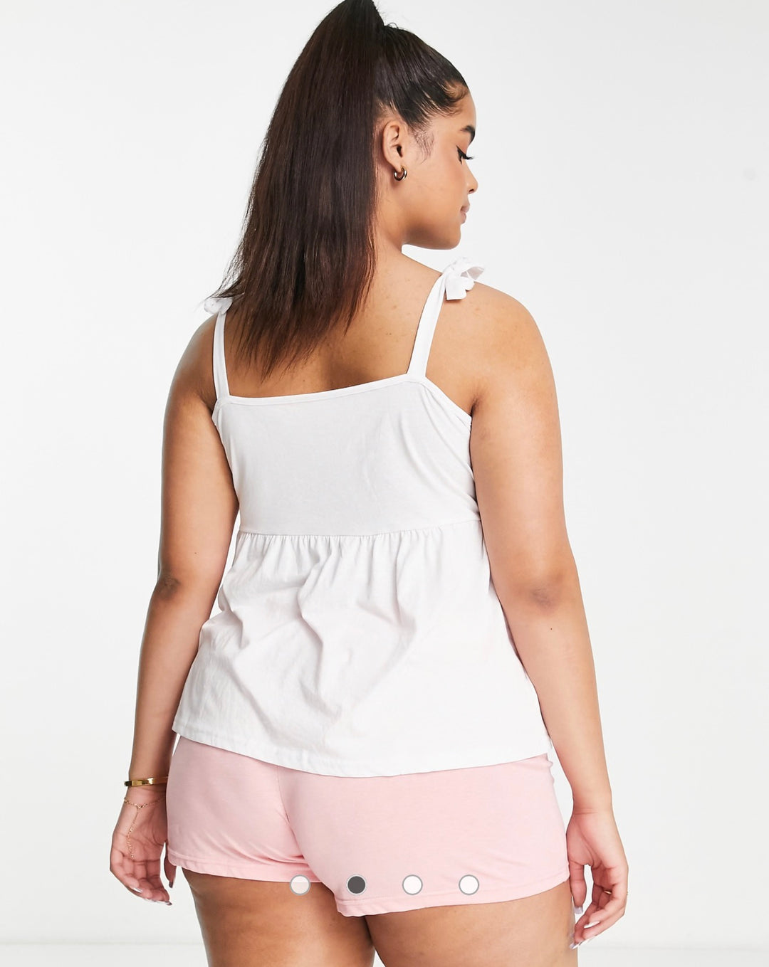 Pretty Secrets 2 pack cami top and pants pyjama set in pink and white check