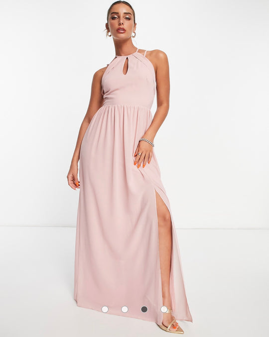 TFNC Tall Bridesmaid strappy back halter neck