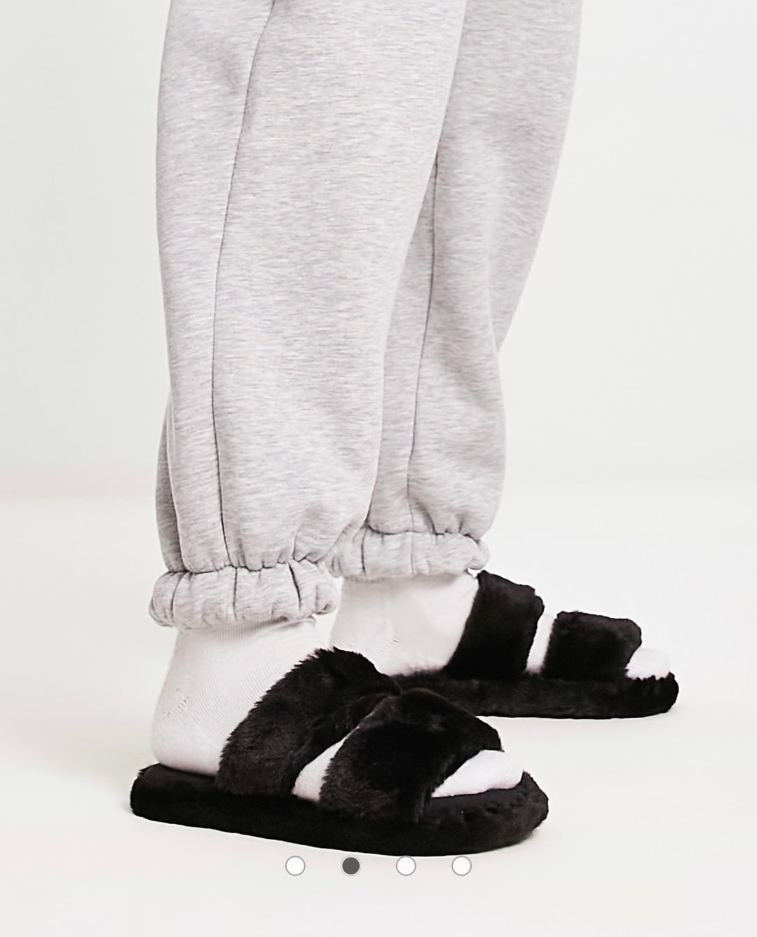ASOS DESIGN Zion double strap slider slippers in black