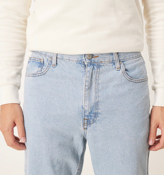 ASOS DESIGN straight leg jeans in pale blue