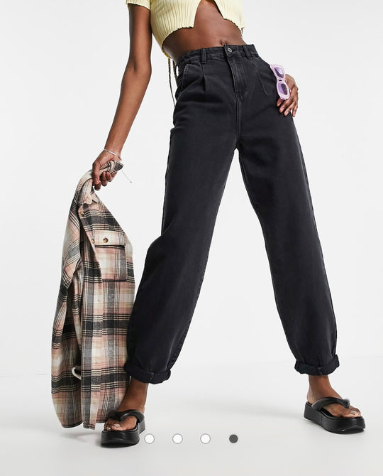 Don't Think wice Tall Grace balloon leg jeans in washed black