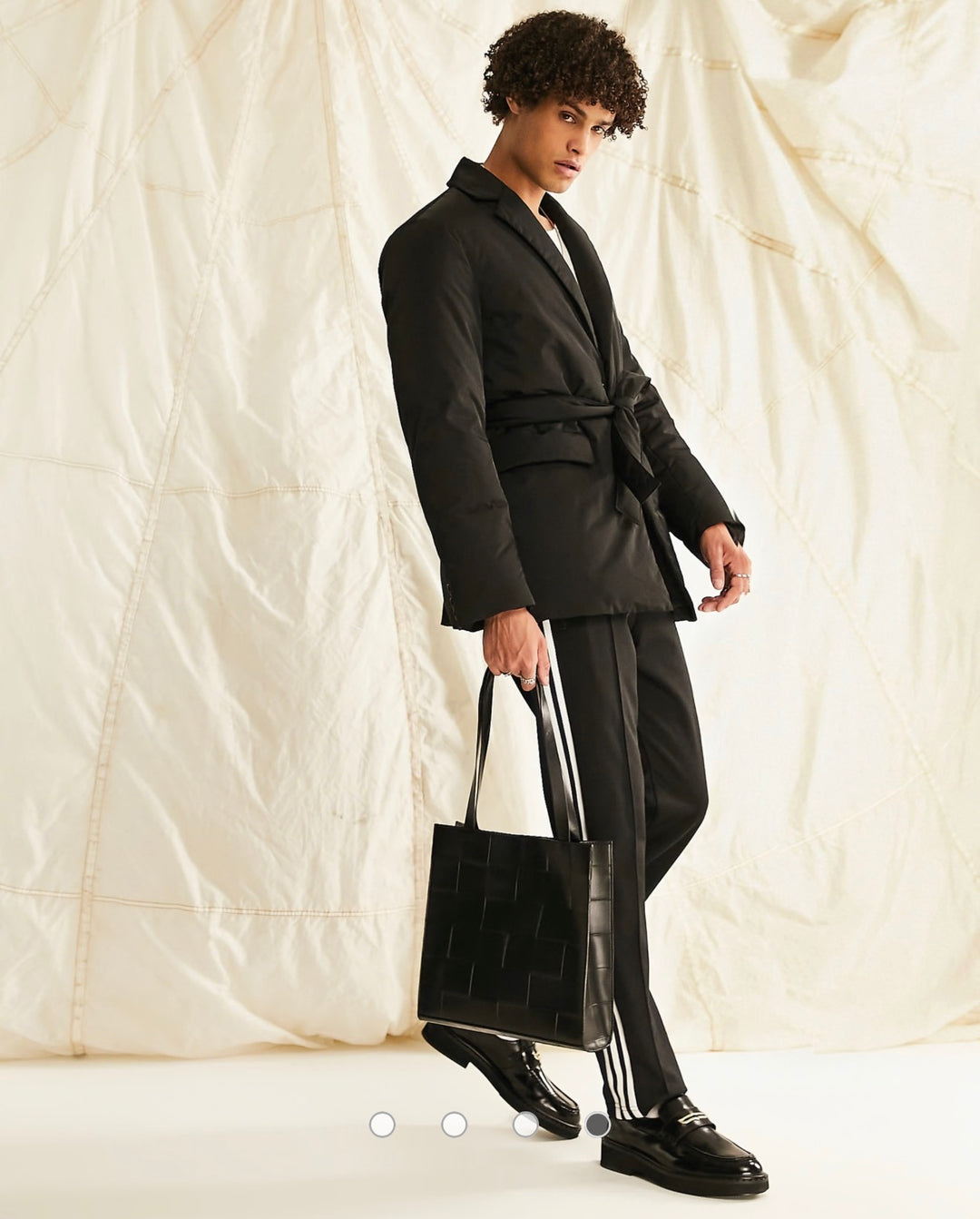 ASOS DESIGN wadded blazer in black