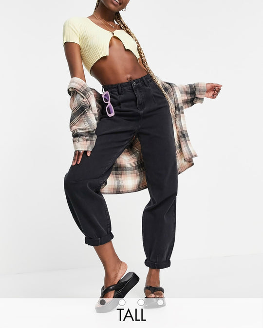 Don't Think wice Tall Grace balloon leg jeans in washed black