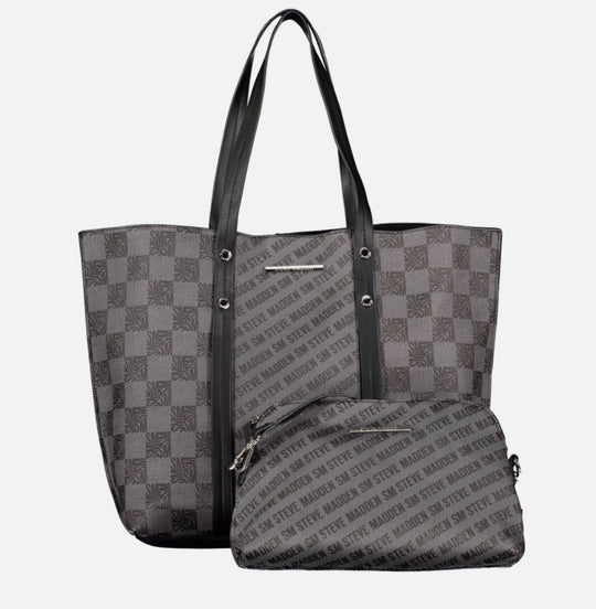 Steve Madden patterned tote bag in black