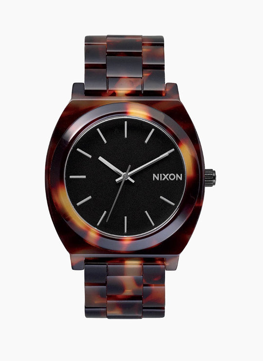 Nixon time teller acetate watch in tortoise
