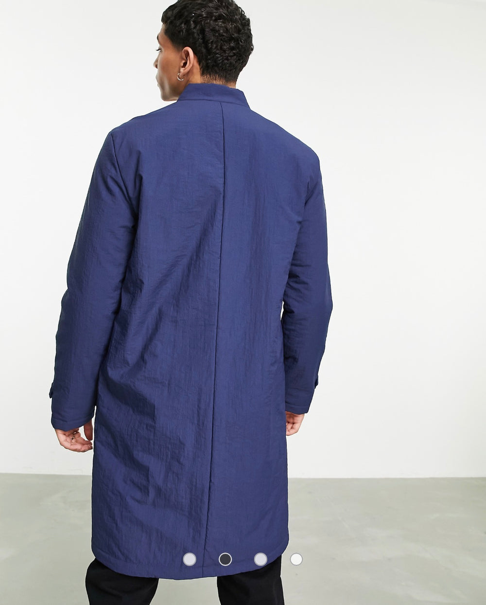 Bolongaro Trevor tech mac with funnel neck in navy