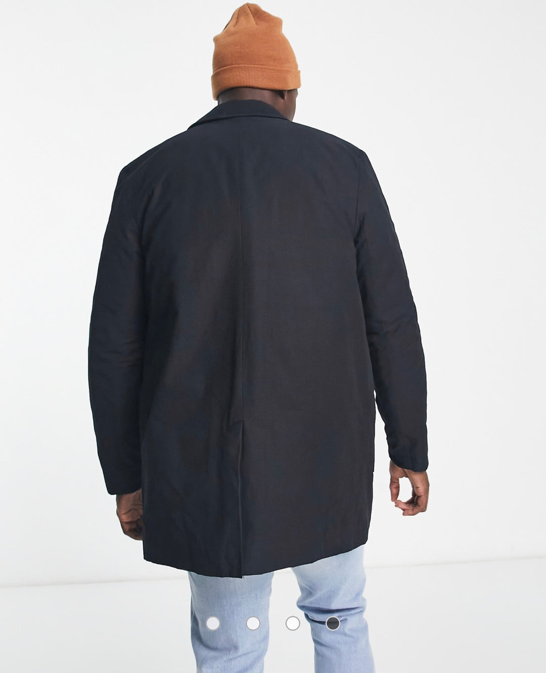 ASOS DESIGN padded trench coat with quilted lining in black