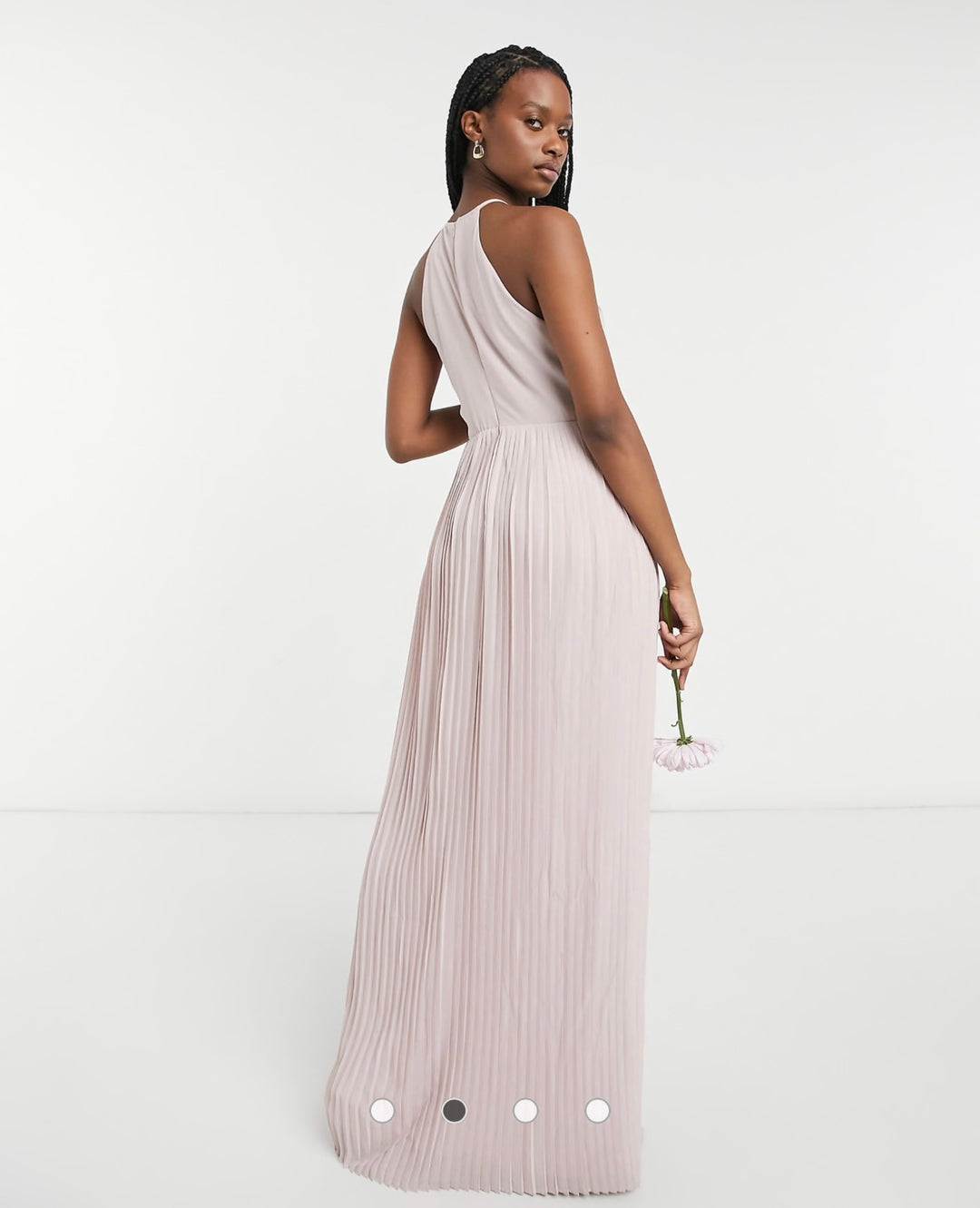 TFNC bridesmaid pleated wrap detail maxi dress in mind