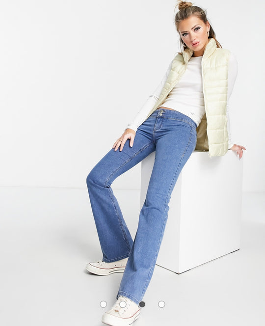 Brave Soul Tall bexley padded gilet in cream