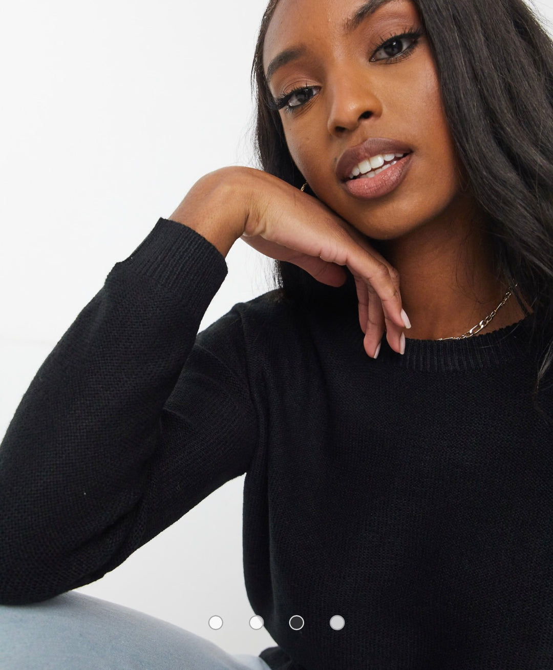 Brave Soul Tall grunge crew neck jumper in black