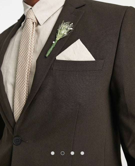 Bolongaro Trevor wedding super skinny suit jacket in Brown