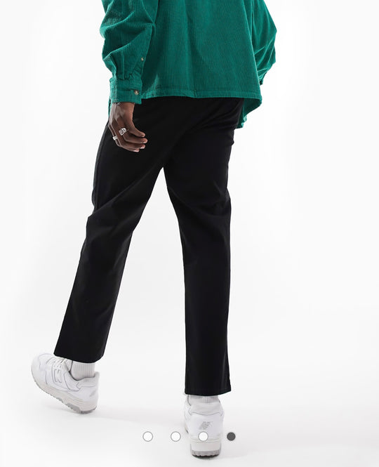 ASOS DESIGN relaxed skater chinos in black