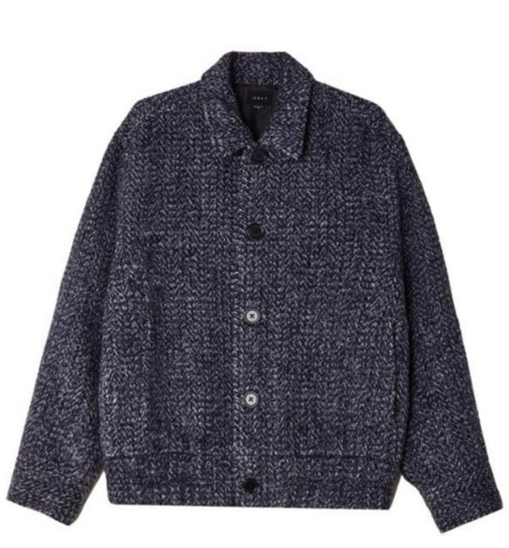 Obey idles knit jacket in navy