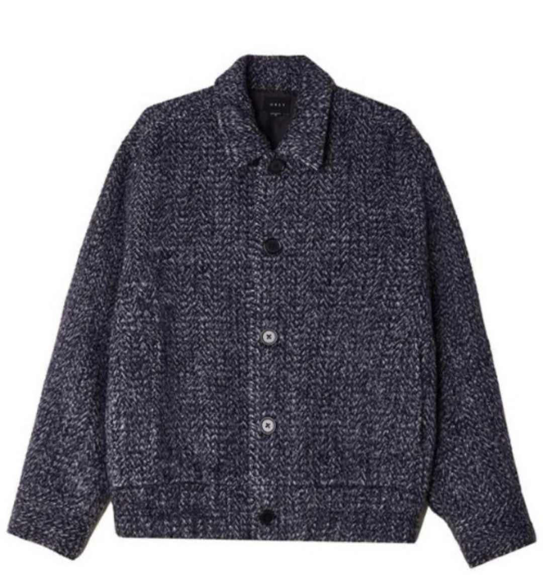 Obey idles knit jacket in navy