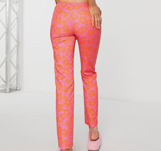 Collusion matalavyötäröiset slim-fit-housut hibiskuksessa