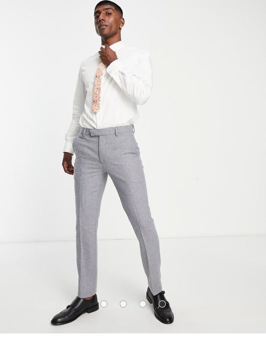 Harry Brown tweed suit trousers in grey