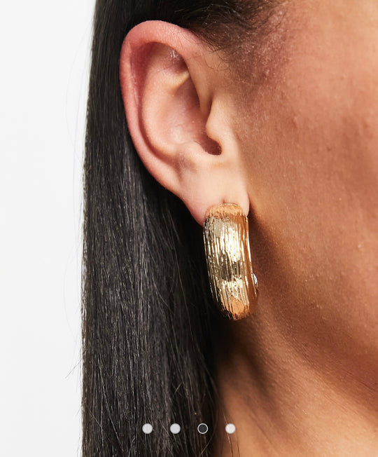 SVNX gold half hoop earrings