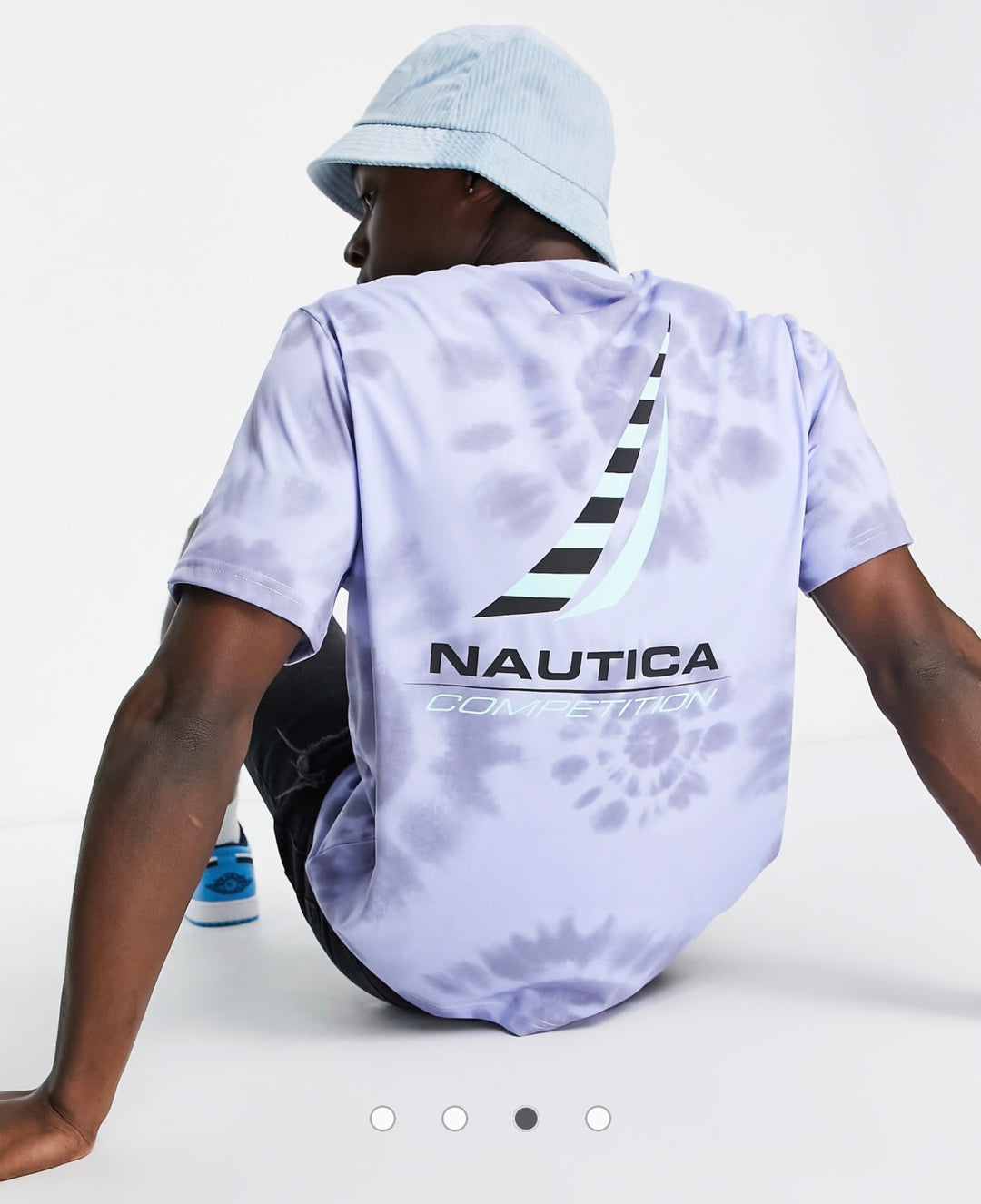 Nautica Competition gourami back print tie-dye t-shirt in lilac