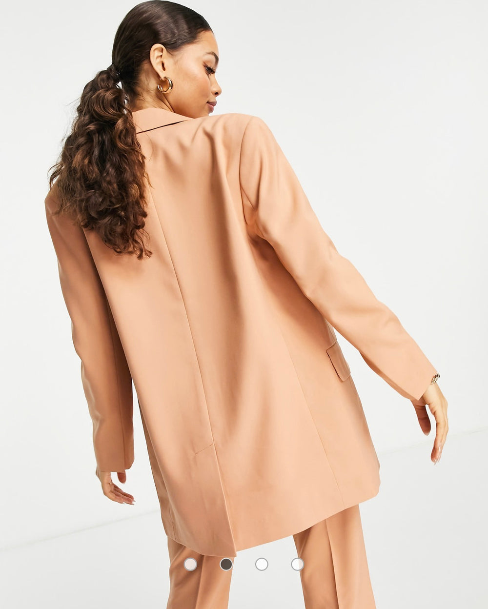 ASOS DESIGN Petite long line perfect blazer in blush