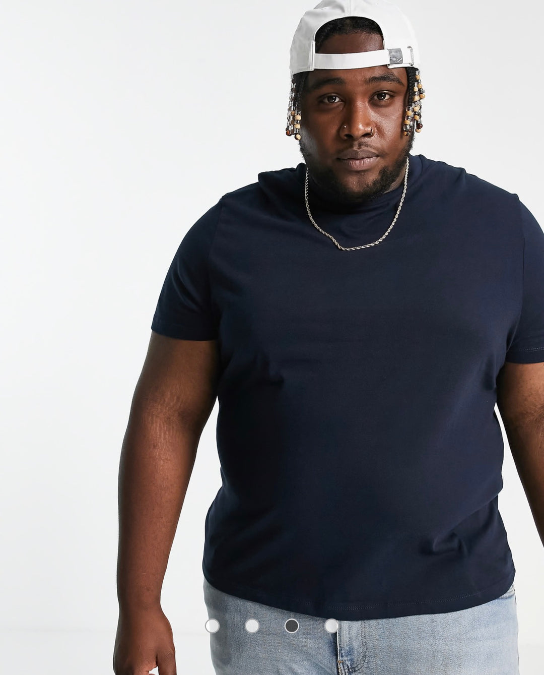 ASOS DESIGN t-shirt with crew neck in navy