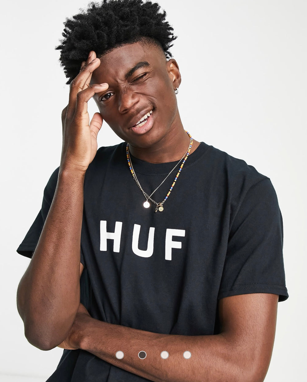 HUF essentials OG logo t-shirt in black
