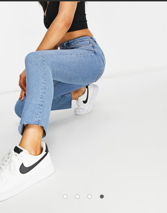 ASOS DESIGN Hourglass mid rise vintage 'skinny' in midwash